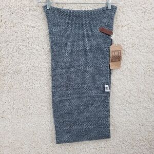 Nwt Knit Factory Holland unisex gray infinity scarf cowl knit wool blend